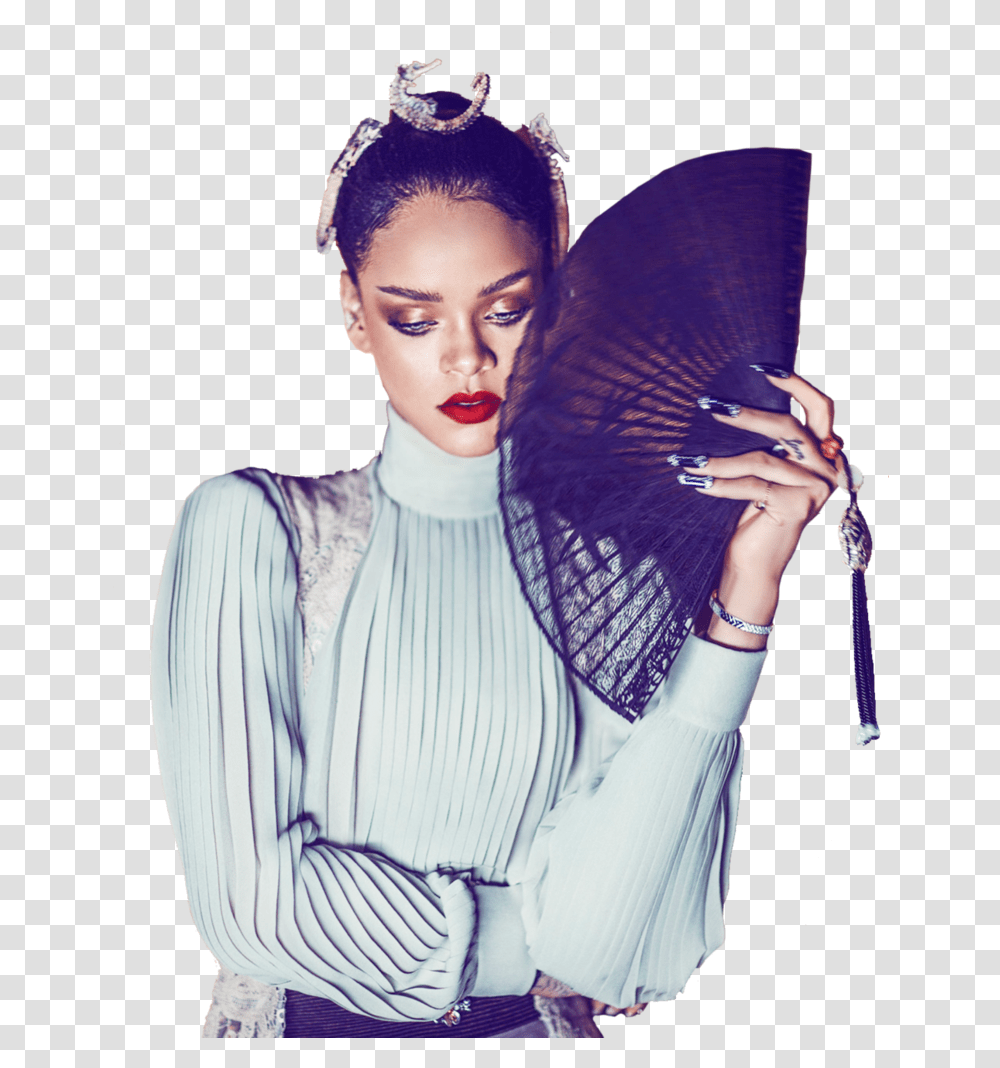 Rihanna Free Download Rihanna Harper's Bazaar China Photoshoot, Person, Female, Face, Sleeve Transparent Png