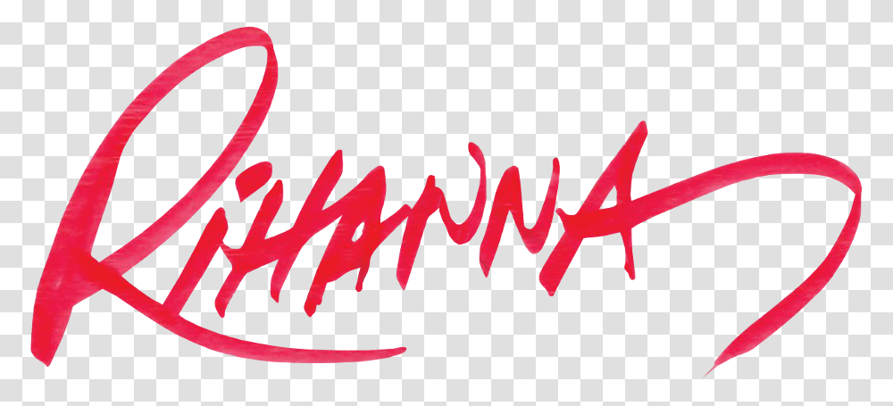 Rihanna Logo, Label, Alphabet, Handwriting Transparent Png