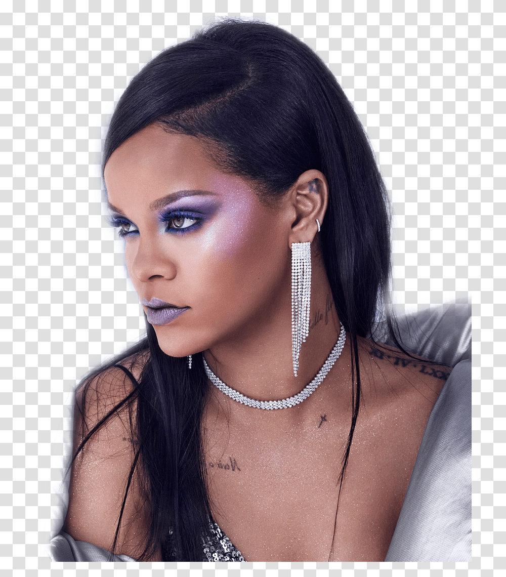 Rihanna Rihannafenty Fentybeauty Queen Remixit Makeup Fenty Mini Fairy Bomb, Face, Person, Clothing, Portrait Transparent Png