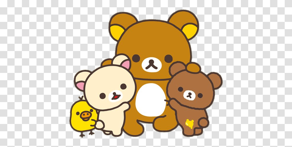 Rilakkuma And Friends Group Hug Rilakkuma And Friends, Food, Sweets, Confectionery, Toy Transparent Png