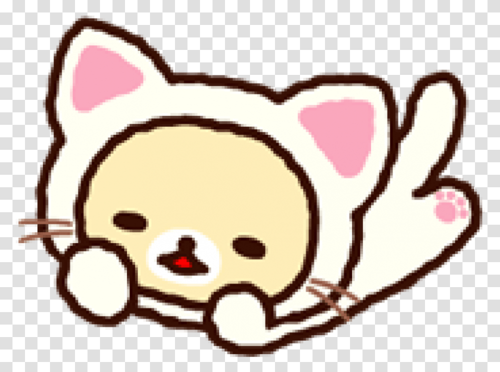 Rilakkuma Animated Stickers Rilakkuma Cat Cartoon Full Pink Rilakkuma, Sweets, Food, Plush, Toy Transparent Png