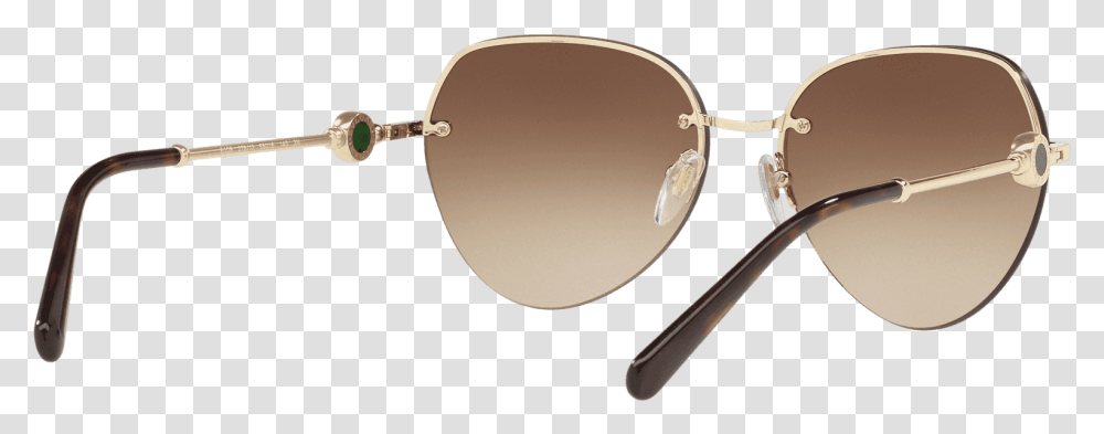 Rimless Pilot Sunglasses In Pale Gold Brown Gradient Shadow, Accessories, Accessory, Cutlery Transparent Png