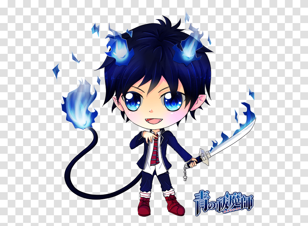 Rin Blue Exorcist Chibi, Person, Outdoors Transparent Png