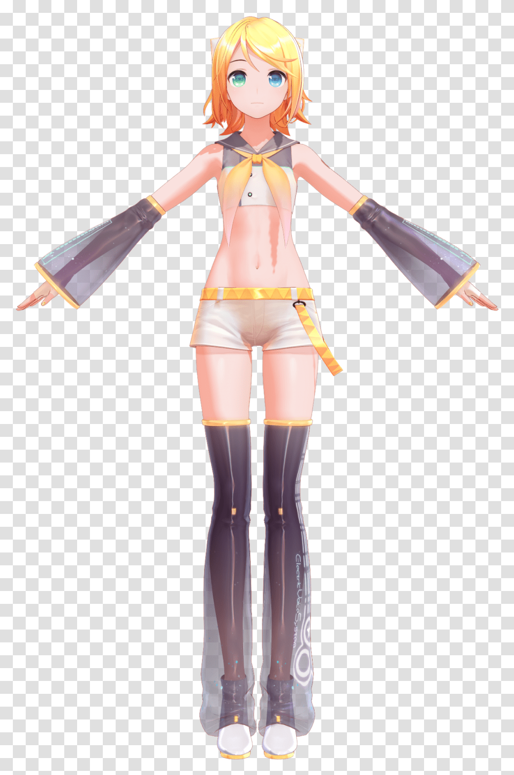 Rin Kagamine 10th Anniversary Model By Yyb Download Cartoon, Costume, Person, Performer Transparent Png