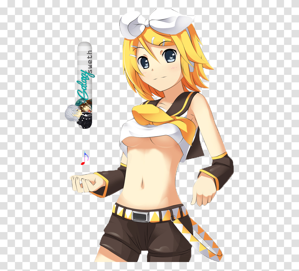 Rin Kagamine Top 3 Anime Waifu, Clothing, Comics, Book, Manga Transparent Png