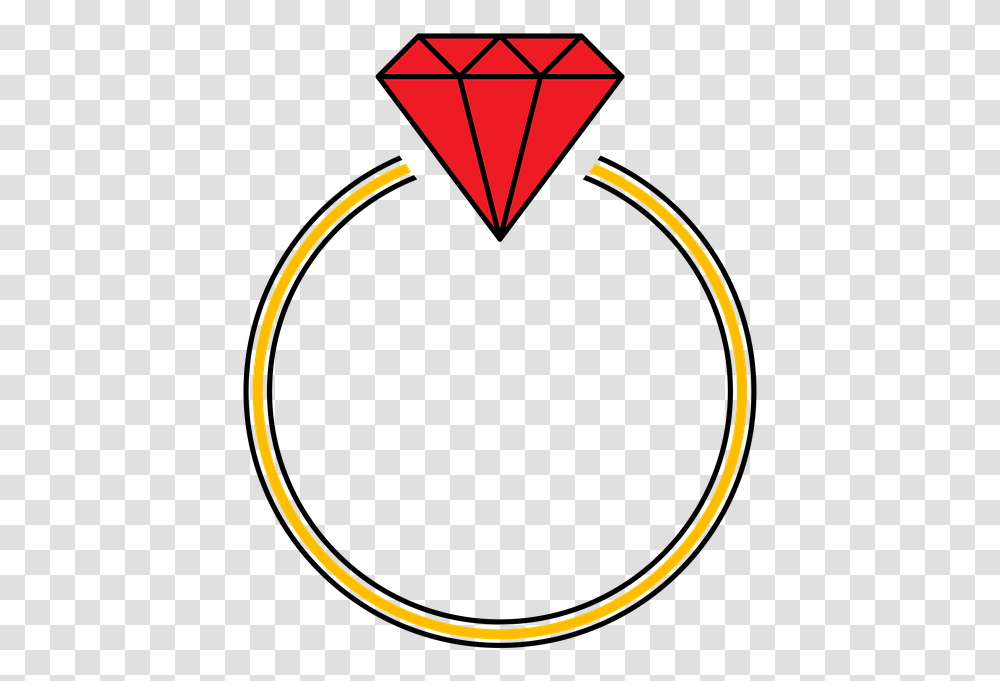 Ring Diamond Red Yellow Background Basilica Of The Sacred Heart Of Jesus Pondicherry Transparent Png