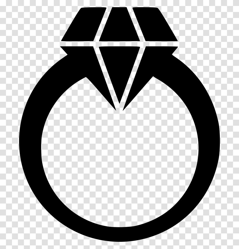 Ring Diamond Ring Svg Free, Stencil, Logo, Trademark Transparent Png