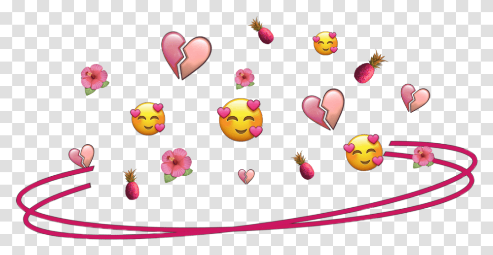 Ring Emoji Crown Halo Pink Aesthetic Aesthetic Emoji, Heart, Birthday Cake, Dessert, Food Transparent Png