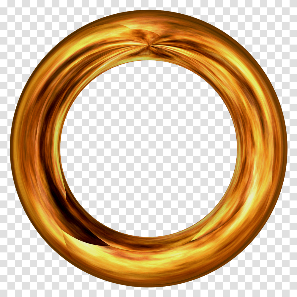 Ring Round Golden Pattern Circle Yellow Movement Golden Ring Circle, Sphere, Photography, Spiral, Lamp Transparent Png