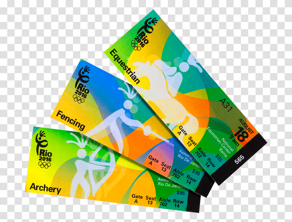 Rio 2016 Tickets, Paper, Credit Card, Flyer Transparent Png