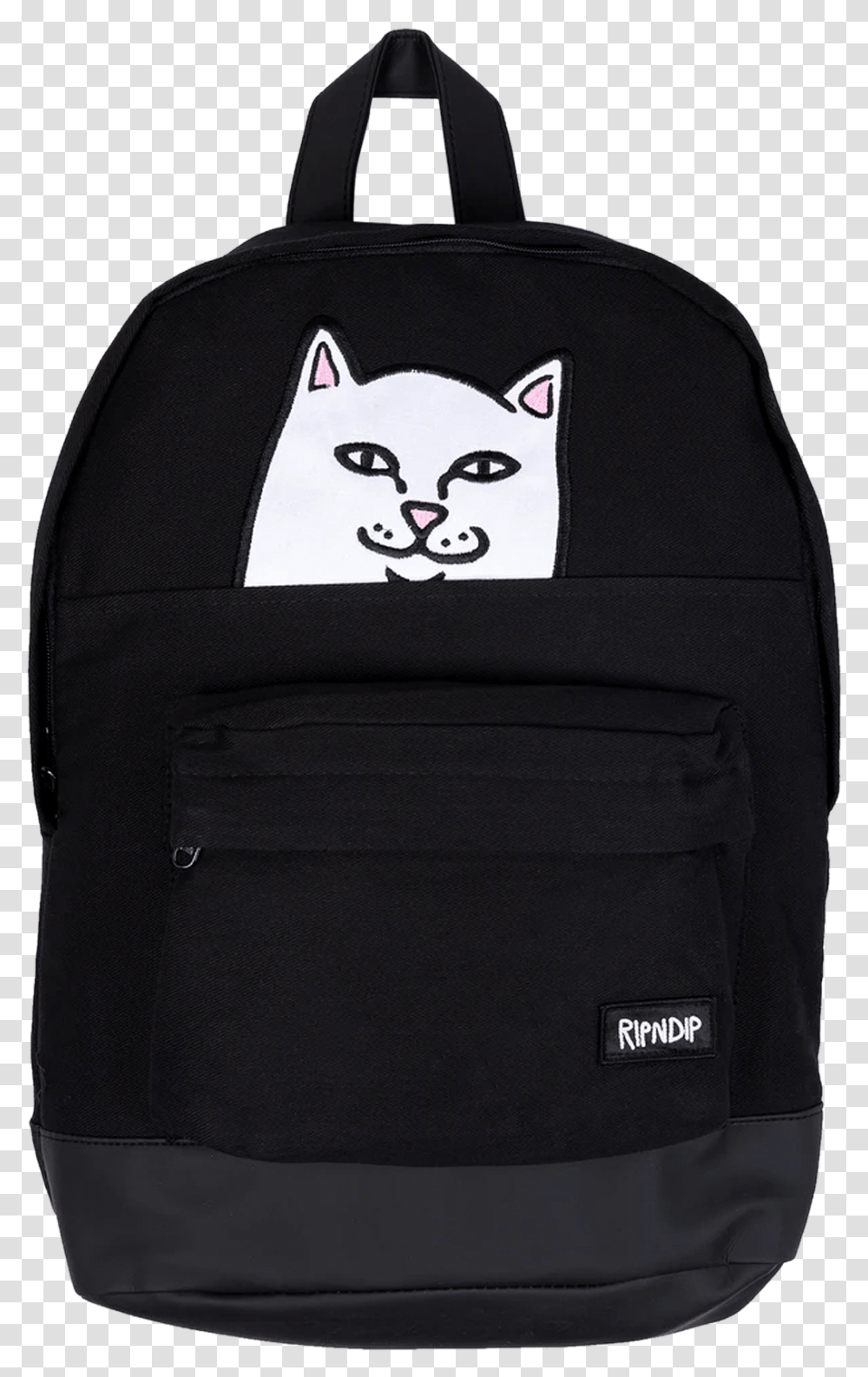 Ripndip Backpack Black, Bag, Cat, Pet, Mammal Transparent Png