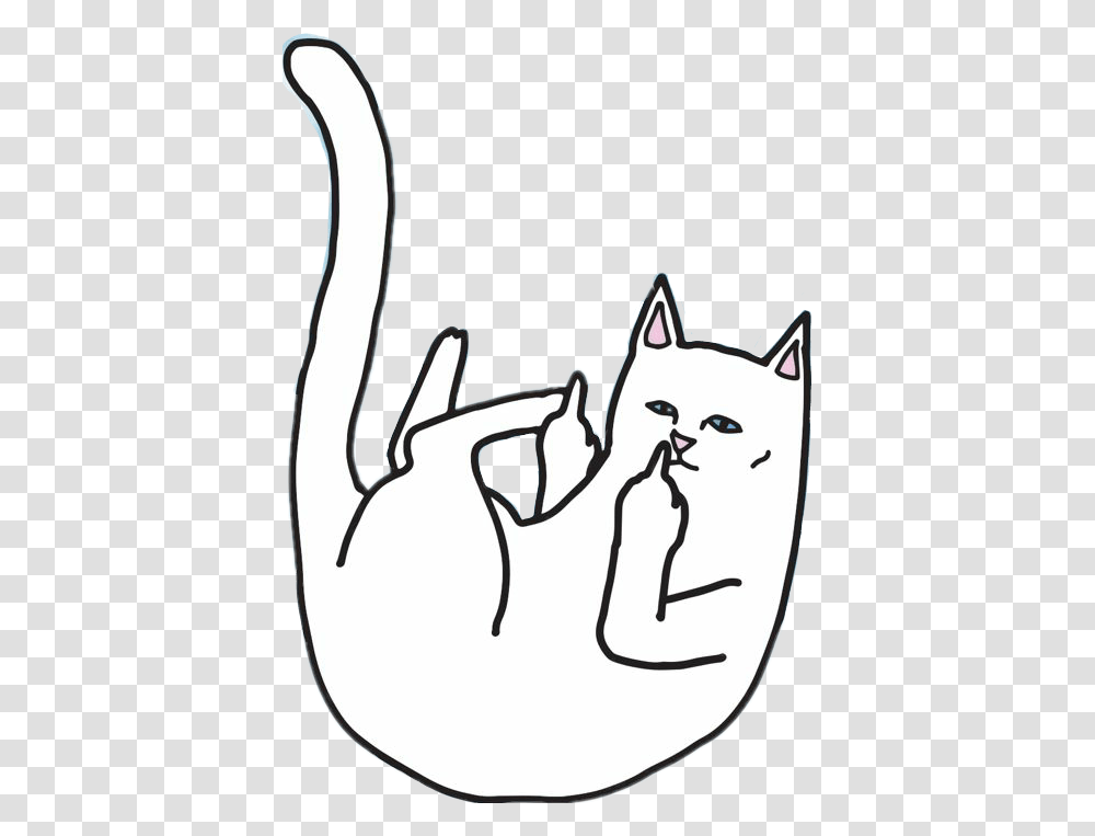 Ripndip Upside Down Shirt Pocket Rude Cat, Stencil, Hand, Pet Transparent Png