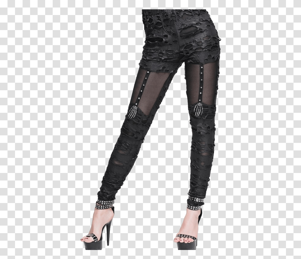 Ripped Fishnet Womens Legging, Pants, Apparel, Person Transparent Png
