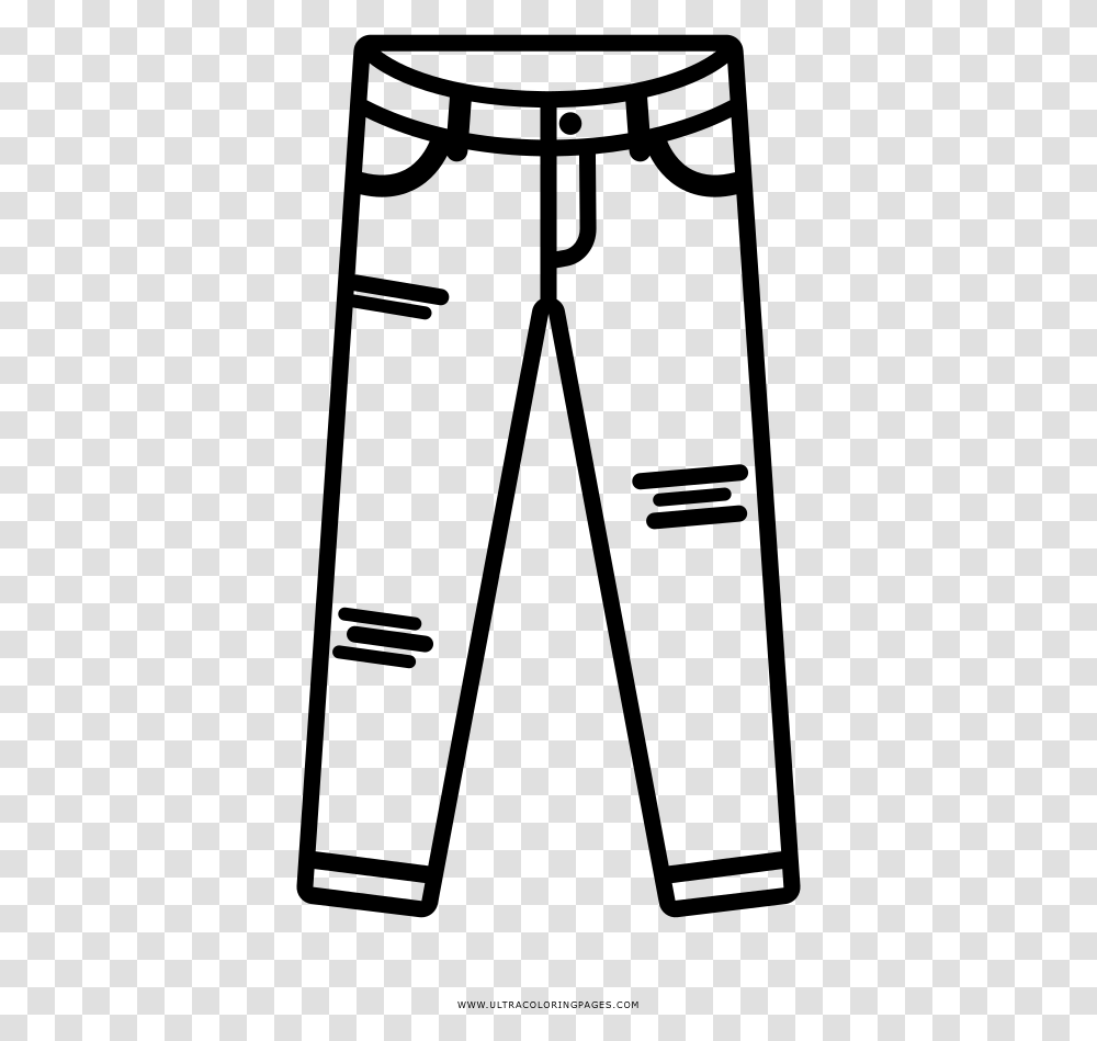 Ripped Jeans Coloring Page, Gray, World Of Warcraft Transparent Png