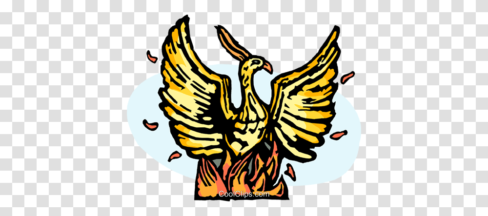 Rising Phoenix Royalty Free Vector Clip Art Illustration, Eagle, Bird, Animal, Zebra Transparent Png
