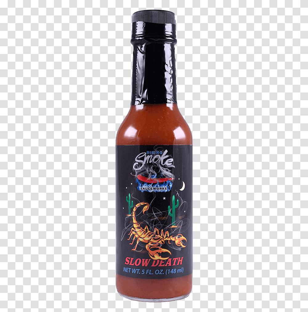 Rising Smoke Slow Death Hot Sauce Bottle Insect, Beer, Alcohol, Beverage, Drink Transparent Png