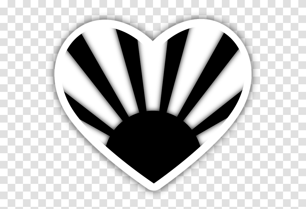 Rising Sun Black Heart Sticker Portable Network Graphics, Logo, Symbol, Trademark, Diamond Transparent Png