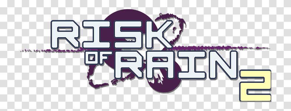 Risk Of Rain 2 Game Risk Of Rain 2 Logo, Purple, Text, Crowd, Graphics Transparent Png