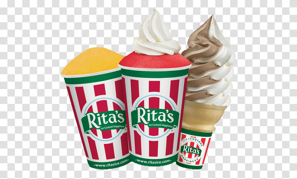 Ritas Italian Ice And Frozen Custard Ritas Italian Ice, Cream, Dessert, Food, Creme Transparent Png