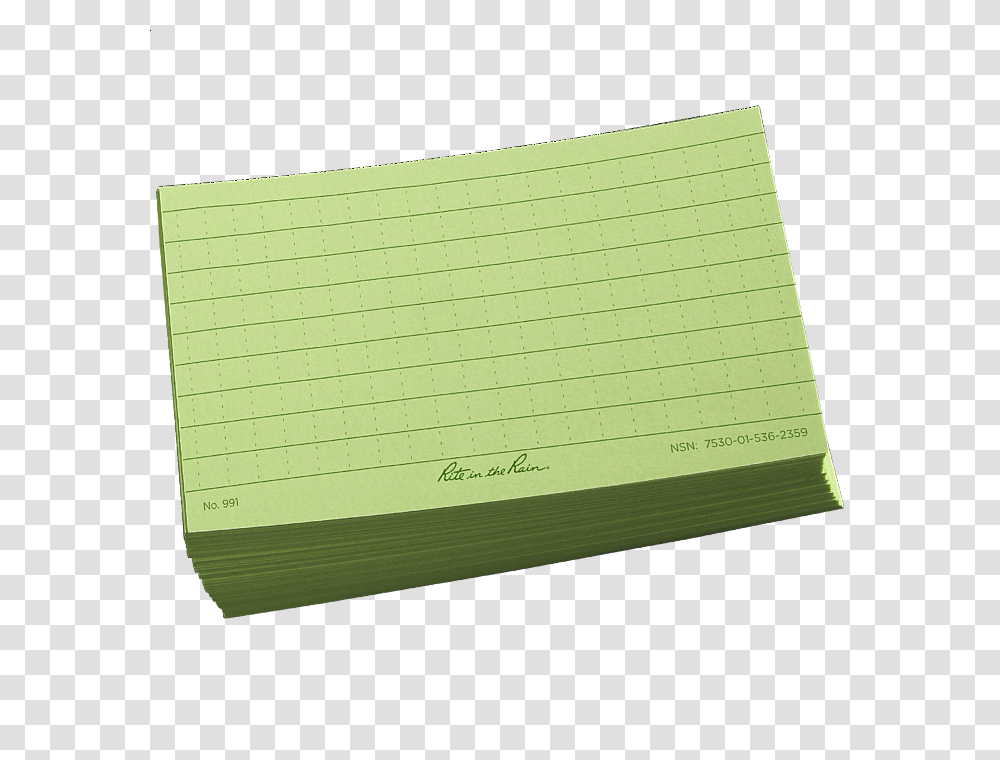 Rite In The Rain Index Card All Weather Loose Leaf Green Marines, Page, Paper, Rug Transparent Png