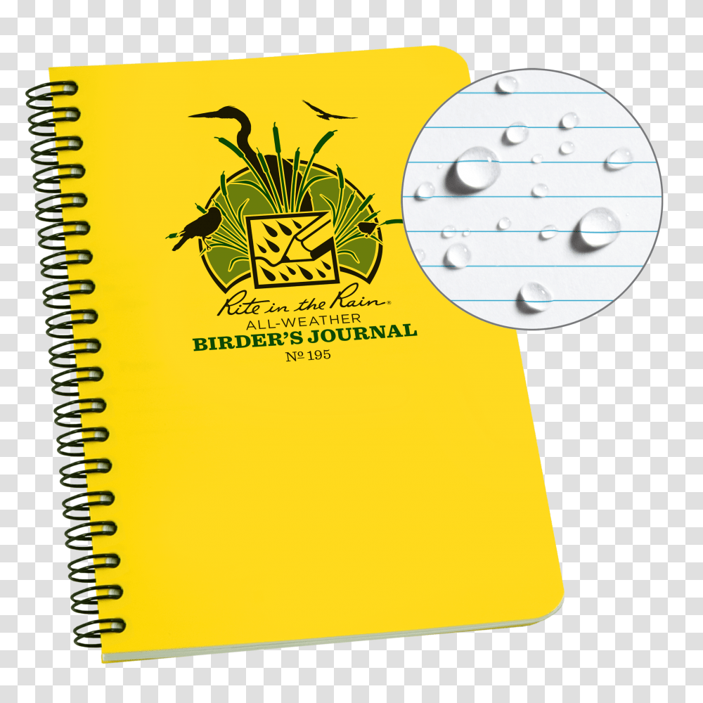 Rite In The Rain Weatherproof Spiral Notebook X Yellow, Poster, Advertisement, Paper Transparent Png