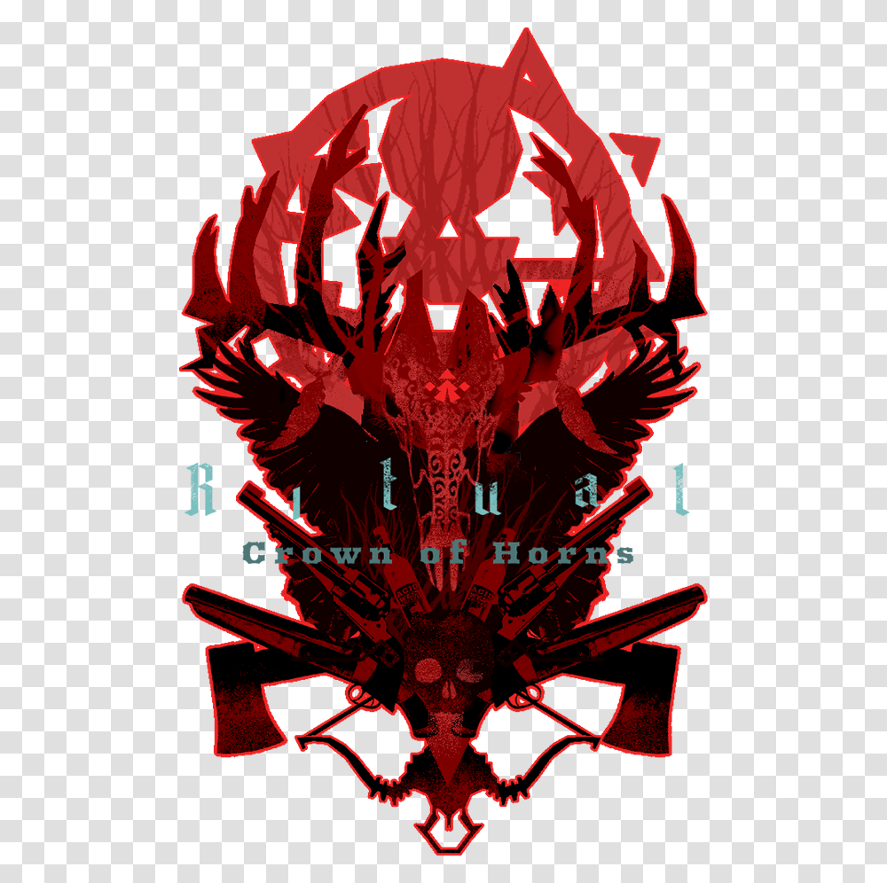 Ritual Crown Of Horns Drawdistance Game Developer Illustration, Symbol, Poster, Advertisement, Logo Transparent Png