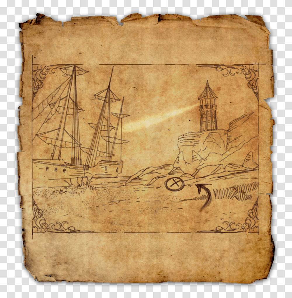 Rivenspire Ce Treasure Map Northern Elsweyr Treasure Map V, Scroll, Painting Transparent Png