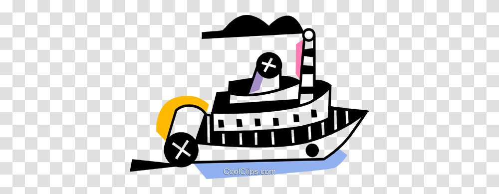 River Boats Royalty Free Vector Clip Art Illustration, Vehicle, Transportation, Watercraft, Vessel Transparent Png