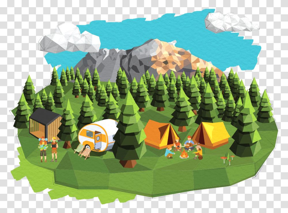 River Camping Bled Illustration, Person, Human, Toy, Minecraft Transparent Png
