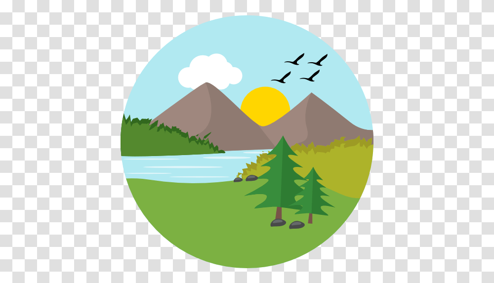 River Mountain Icon, Vegetation, Plant, Outdoors, Nature Transparent Png