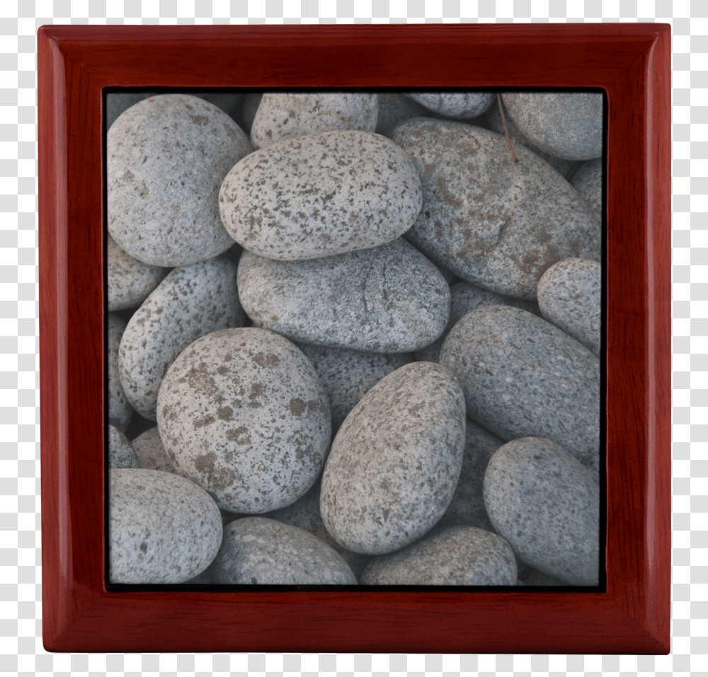 River Stones Ceramic Tile Wood Jewelry Box Rock, Pebble, Rug, Bread, Food Transparent Png