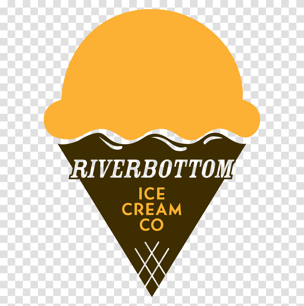 Riverbottom Icecreamcone Logo, Hardhat, Dessert, Food Transparent Png