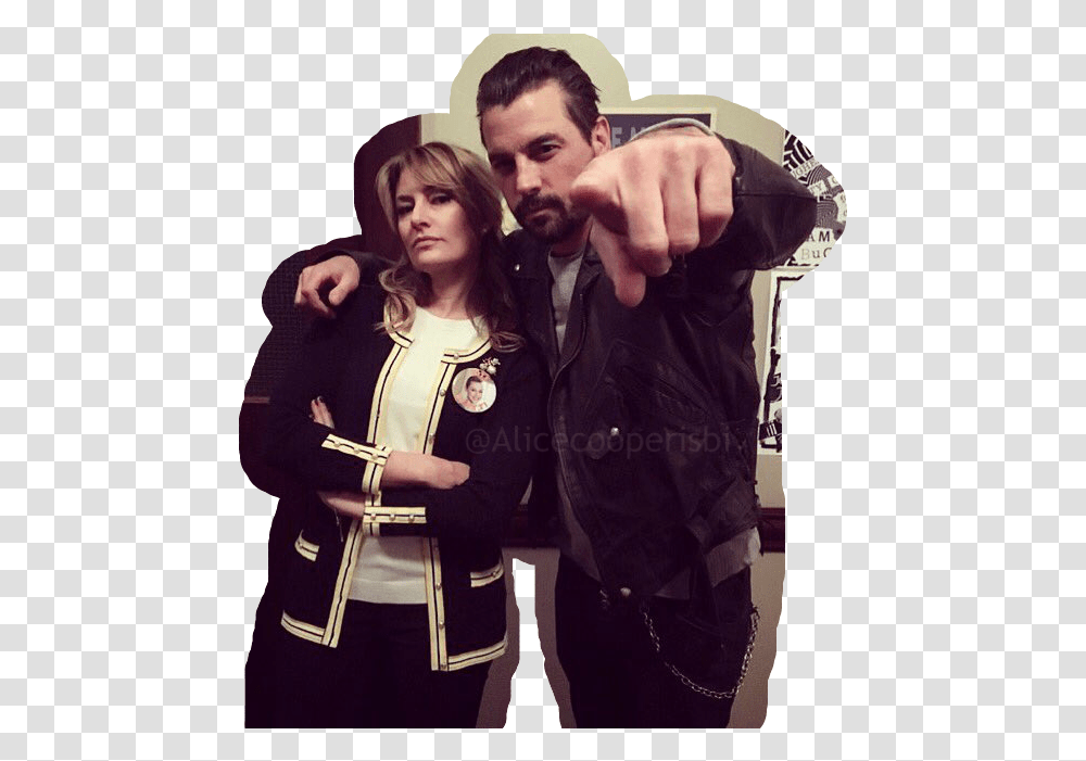 Riverdale Madchen Amick And Skeet Ulrich, Person, Coat, Jacket Transparent Png