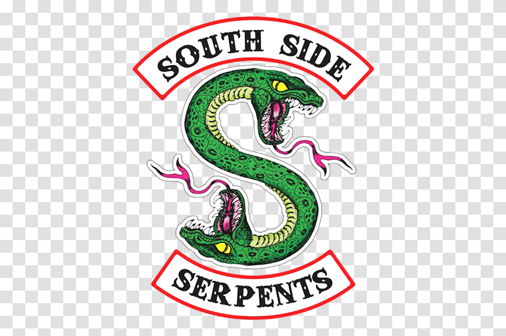 Riverdale South Side Round Beach Towel Logo South Side Serpent, Label, Text, Dragon, Poster Transparent Png