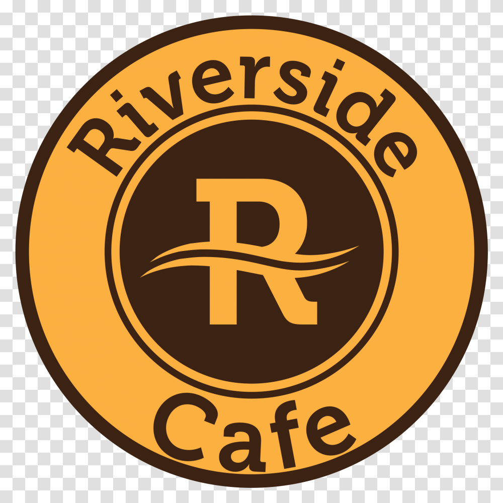 Riverside Cafe Logo Circle, Symbol, Label, Text, Alphabet Transparent Png
