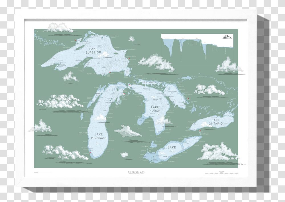 Rkr Great Lakes Nautical Map Art Print Boathouse Collection, Diagram, Land, Outdoors, Nature Transparent Png