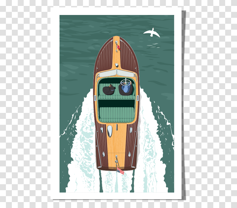 Rkr Print Classicboat1 Roo Art, Vehicle, Transportation, Watercraft, Vessel Transparent Png