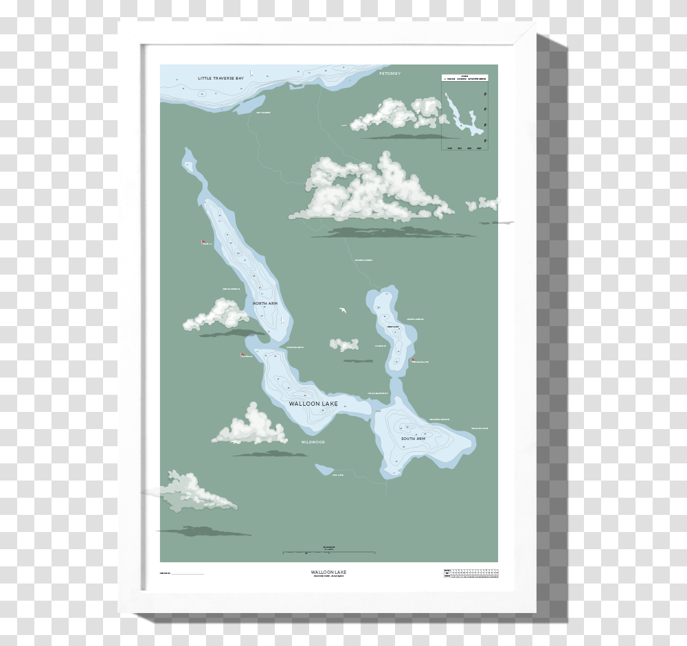 Rkr Walloon Lake Nautical Map Boathouse Collection, Diagram, Plot, Atlas, Poster Transparent Png