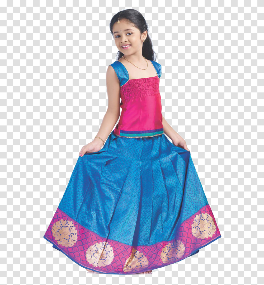 Rmkv Pattu Pavadai Designs, Dress, Skirt, Female Transparent Png