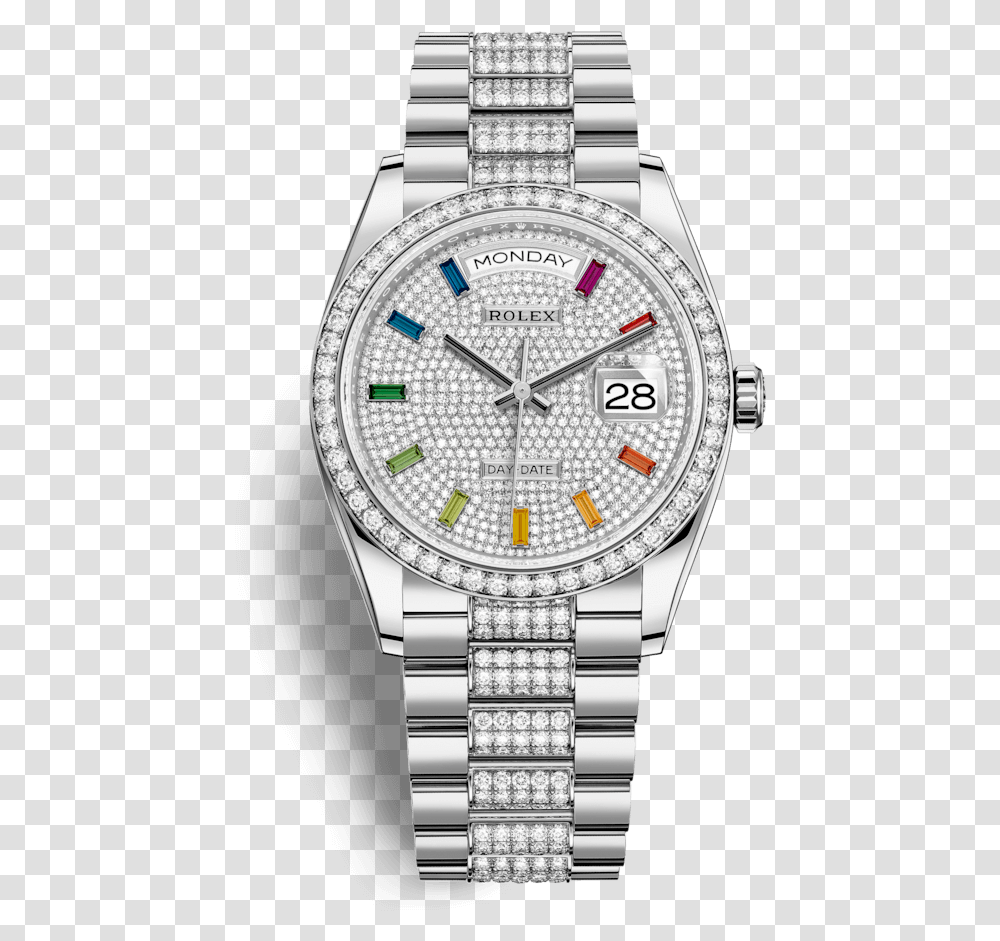 Rnbw Dmd Bezel Bracelet Rolex, Wristwatch, Clock Tower, Architecture, Building Transparent Png