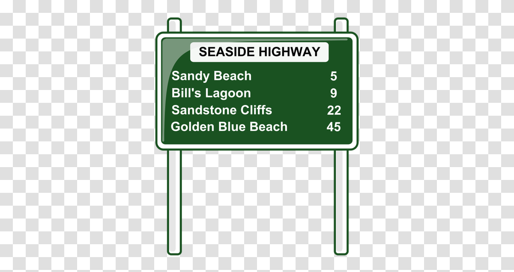 Road Distances Sign Vector Highway Sign Clipart, Road Sign, Scoreboard Transparent Png