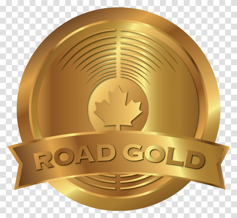 Road Gold Canadian Independent Music Association Logo Gold, Trophy, Lamp, Gold Medal, Symbol Transparent Png