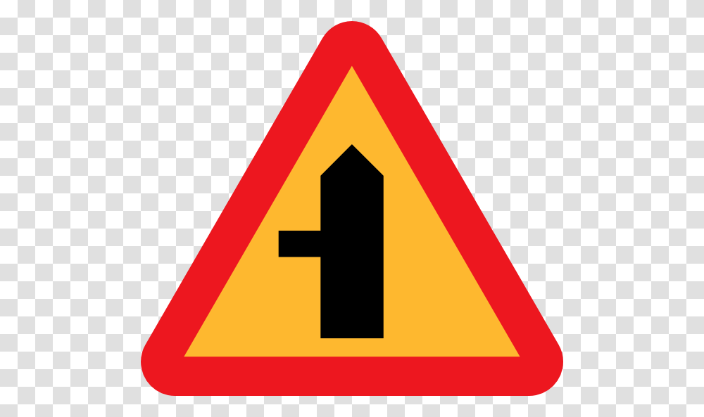 Road Intersection Sign Clip Art Free Vector, Road Sign, Triangle Transparent Png