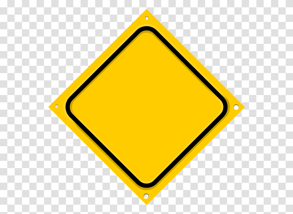 Road Sign Diagonal Blank Blank Caution Sign Clipart, Stopsign Transparent Png
