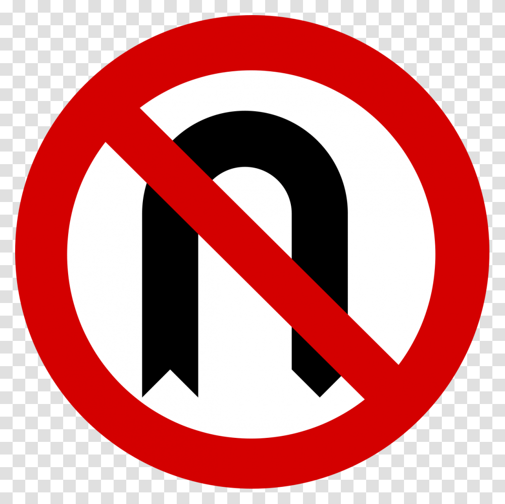 Road Sign No Turn, Stopsign, Tape Transparent Png