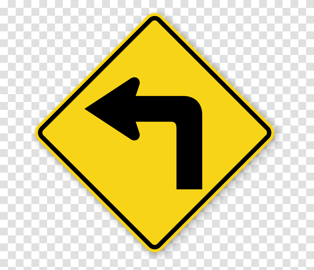 Road Signs Left Turn, Stopsign Transparent Png