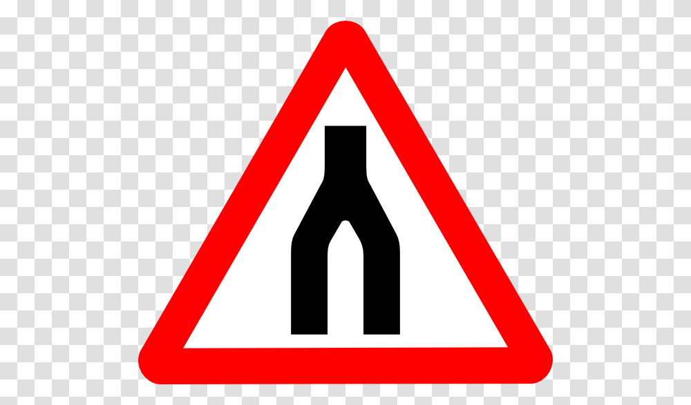 Road Signs Road Split Merge Clip Art, Triangle Transparent Png