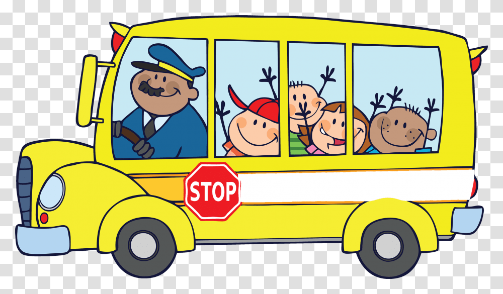 Road Trip Clipart School Bus Clipart, Vehicle, Transportation, Moving Van, Car Transparent Png