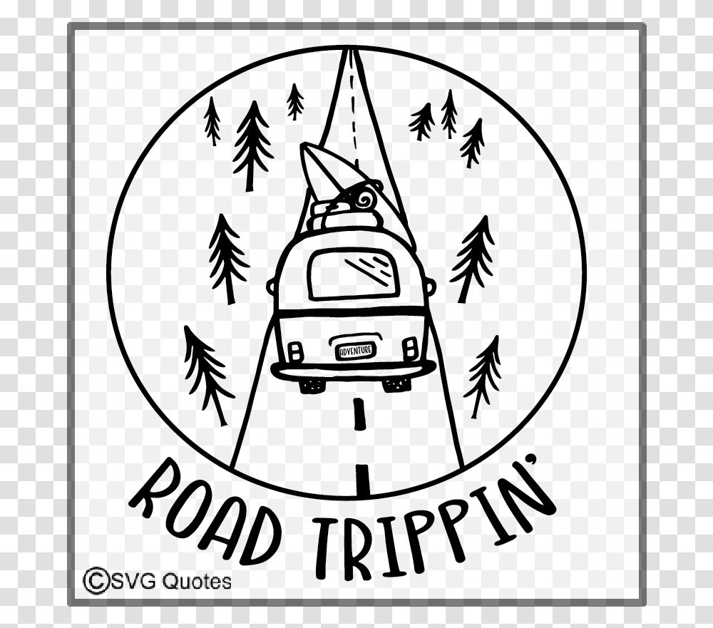 Road Trippin Svg Eps Jpg Dxf File Example Image Cartoon, Logo, Trademark, Stencil Transparent Png