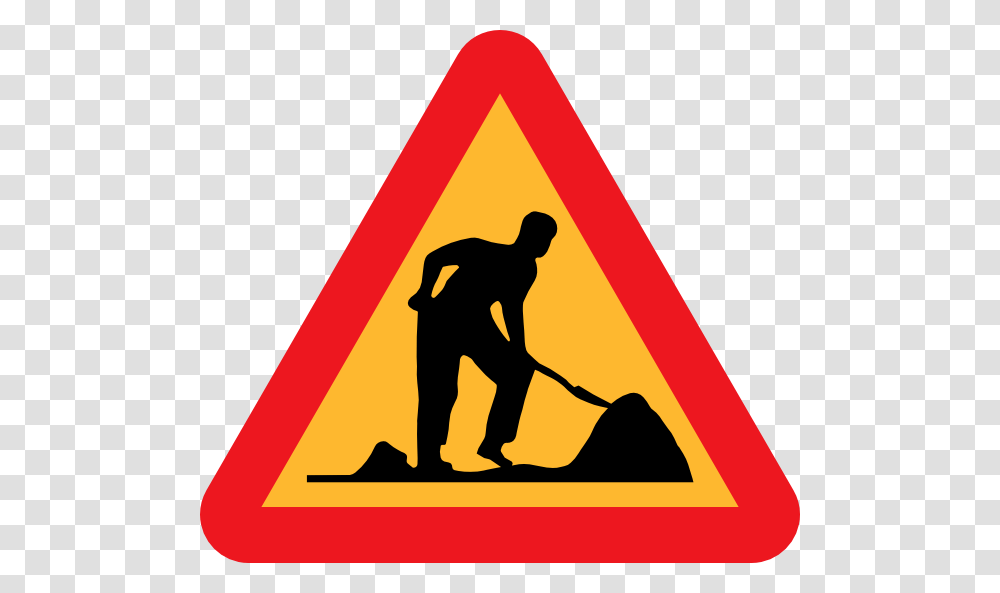 Road Work Under Construction Clip Art, Road Sign, Person, Human Transparent Png